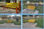 گزارش تصویری از ادامه ی عملیات بهسازی و رنگ آمیزی مبلمان های پارکها و فضاهای سبز سطح شهر توسط واحد زیباسازی شهرداری خرمشهر